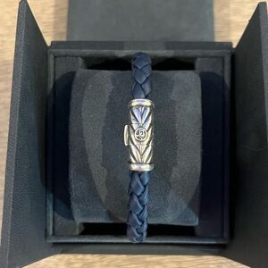 David Yurman navy chevron bracelet